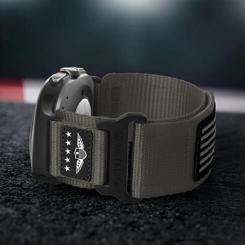 حزام نايلون متين لساعة Galaxy Watch Ultra Bands 47 مم للرجال والنساء، بنقرة واحدة بدون فجوة أساور معصم منسوجة من القماش حزام رياضي قابل للتعديل لساعة Samsung Galaxy Watch 7 Ultra Band 47 مم للرجل in Kuwait