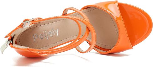 Women's Formal Strappy Sandal High Chunky Block Heel Ankle Strap Zip Up Heels in Saudi Arabia