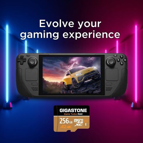 [استعادة بيانات مجانية لمدة 5 سنوات] بطاقة GIGASTONE 256GB Micro SD، 4K Game Turbo MAX، بطاقة ذاكرة MicroSDXC لنينتندو سويتش، GoPro، كاميرا الحركة، DJI، فيديو UHD، R/W حتى 160/130 ميجابايت/ثانية، UHS- أنا U3 A2 4K C10 in Kuwait