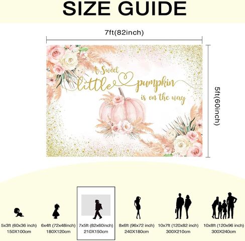 Mocsicka Fall Pumpkin Baby Shower Backdrop Boho Little Pumpkin Baby Shower Decorations Pampas Grass Gold Dot Pumpkin on The Way Background Banner Photo Booth Props in Saudi Arabia
