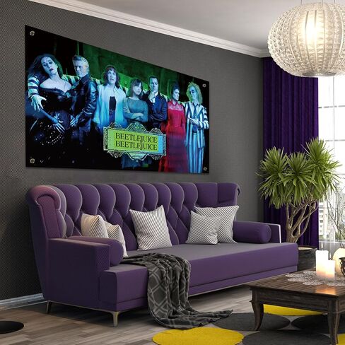 خلفية صورة بيتلجوس، لافتة الهالوين، ديكورات ومستلزمات حفلات أعياد الميلاد لحفلات استقبال المولود الجديد (43 × 71 بوصة) in Kuwait