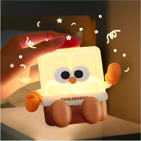 Silicone Popcorn Night Light for kids with 3 Levels of Light, Easy Tap Control - Ideal for Bedroom, Nursery or Movie Nights,Cute Design LED Nightlight for Cozy Atmosphere in Saudi Arabia