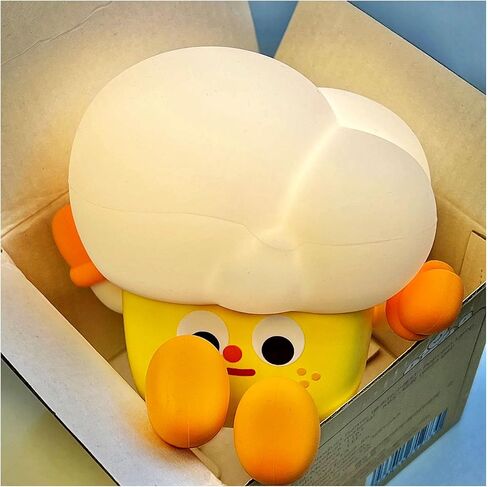 Silicone Popcorn Night Light for kids with 3 Levels of Light, Easy Tap Control - Ideal for Bedroom, Nursery or Movie Nights,Cute Design LED Nightlight for Cozy Atmosphere in Saudi Arabia