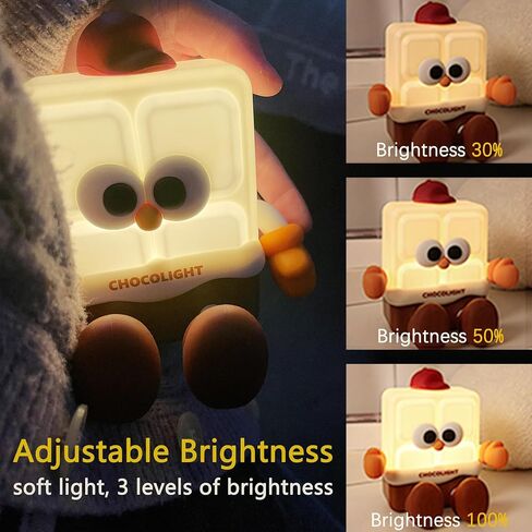 Silicone Popcorn Night Light for kids with 3 Levels of Light, Easy Tap Control - Ideal for Bedroom, Nursery or Movie Nights,Cute Design LED Nightlight for Cozy Atmosphere in Saudi Arabia