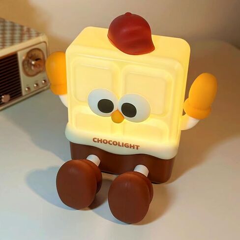 Silicone Popcorn Night Light for kids with 3 Levels of Light, Easy Tap Control - Ideal for Bedroom, Nursery or Movie Nights,Cute Design LED Nightlight for Cozy Atmosphere in Saudi Arabia