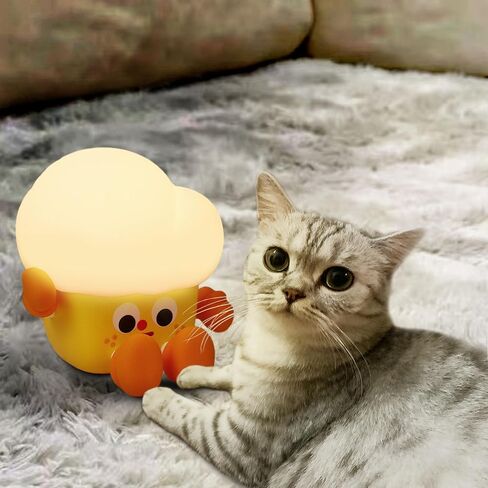 Silicone Popcorn Night Light for kids with 3 Levels of Light, Easy Tap Control - Ideal for Bedroom, Nursery or Movie Nights,Cute Design LED Nightlight for Cozy Atmosphere in Saudi Arabia