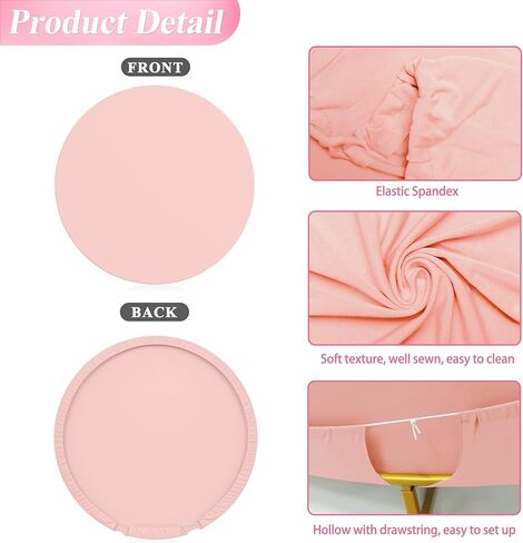 Wokceer 7.2FT غطاء خلفي مستدير أغطية قوس مستديرة أغطية قوس دائرية من الألياف اللدنة البيضاء غطاء خلفية قوس دائري لحفلات الزفاف وحفلات أعياد الميلاد in Kuwait