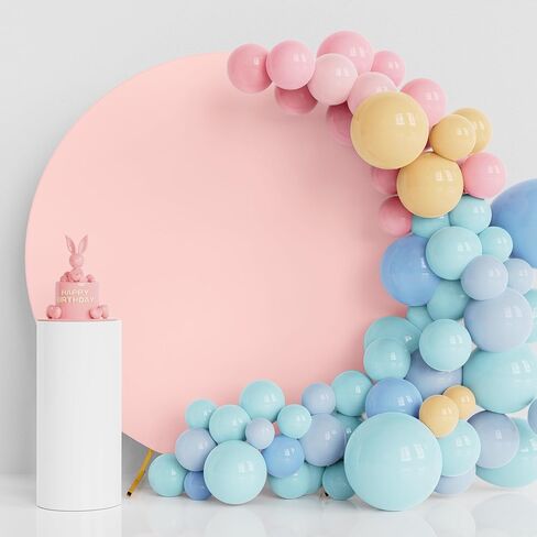 Wokceer 7.2FT غطاء خلفي مستدير أغطية قوس مستديرة أغطية قوس دائرية من الألياف اللدنة البيضاء غطاء خلفية قوس دائري لحفلات الزفاف وحفلات أعياد الميلاد in Kuwait