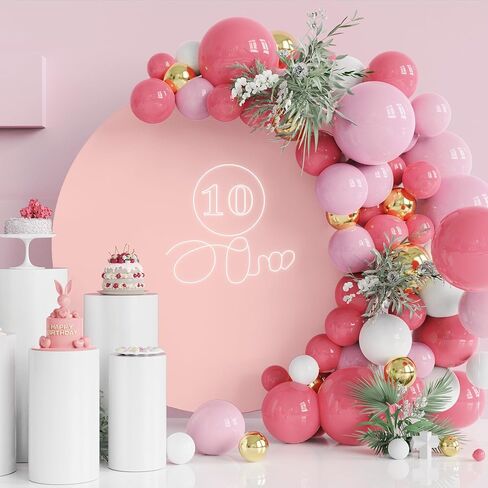 Wokceer 7.2FT غطاء خلفي مستدير أغطية قوس مستديرة أغطية قوس دائرية من الألياف اللدنة البيضاء غطاء خلفية قوس دائري لحفلات الزفاف وحفلات أعياد الميلاد in Kuwait