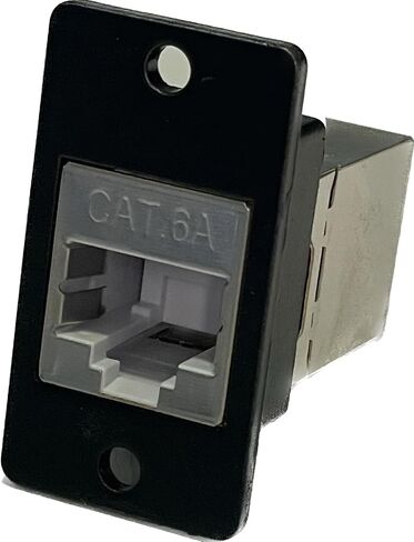 وصلة تركيب لوحة Talkitt Cat5e RJ45، محمية، أنثى إلى أنثى، أسود، طراز L-com ECF504 in Saudi Arabia