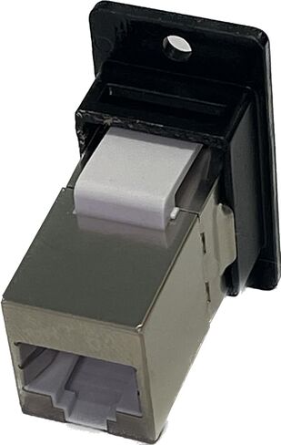 وصلة تركيب لوحة Talkitt Cat5e RJ45، محمية، أنثى إلى أنثى، أسود، طراز L-com ECF504 in Saudi Arabia