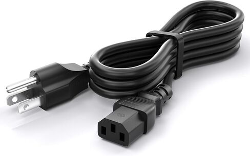 (1 Pack) 3 Prong Computer Power Cord, 6FT AC Power Cable Made for Dell, Samsung, Toshiba, LG, Sharp, Sony, AOC, BenQ, Acer, Asus, ViewSonic, Compaq Monitor Power Cable in Kuwait