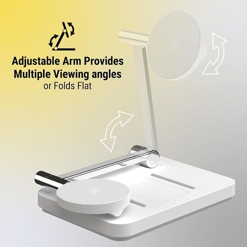 Scosche MSQSPBWT MagicMount™ Wireless Charging Station with Portable 5,000mAh Fast USB-C Power Bank for MagSafe iPhone 15/14/13/12/AirPods Pro/3/2 & Apple Watch Charger Stand (Watch Charger Not Incl.) in Saudi Arabia