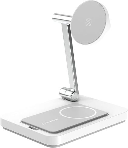 Scosche MSQSPBWT MagicMount™ Wireless Charging Station with Portable 5,000mAh Fast USB-C Power Bank for MagSafe iPhone 15/14/13/12/AirPods Pro/3/2 & Apple Watch Charger Stand (Watch Charger Not Incl.) in Saudi Arabia