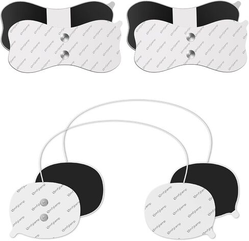 Comfytemp Official Smart TENS Unit Replacement Pads for K6108, 4 Pack Wireless TENS Pads, 5.2" x 2.4" and 3.5" x 2.8" Reusable Self Adhesive Electrodes with Premium Quality, Non-Irritating Design in Saudi Arabia
