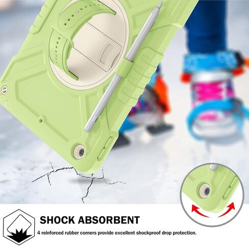 Callyue for iPad 9th Generation Case,iPad 8th/7th Generation Case,iPad 10.2 inch Case,iPad Tablet Protective Cover,Heavy Duty Shockproof,Swivel Stand, Green in Kuwait