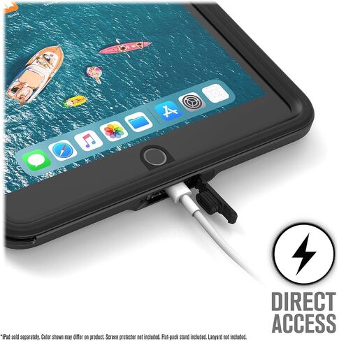 Catalyst, Waterproof Case for iPad 10.2 9th 8th 7th Edition - Waterproof 6.6 ft - Full Body Protection, Drop Proof 4ft, Kickstand, True Acoustic Sound Technology, Built-in Screen Protector - Black in Saudi Arabia