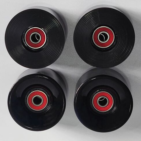 LOOEEL 60mm Cruiser Wheels 80A Contains ABEC-9 Bearings and Spacers,Skateboard Riser Pads,Skateboard Hardware Screws Bolts,fit for Your Cruiser Skateboards,Penny Board -Red in Saudi Arabia