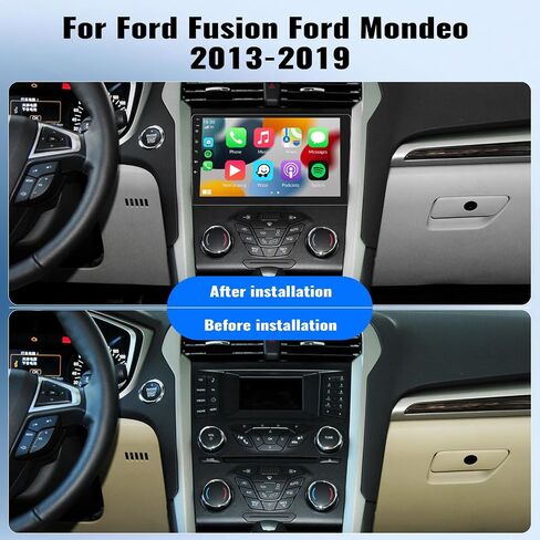 【8-Core 4+64G】ستيريو سيارة Android 13 لسيارة Ford Fusion Mondeo 2013-2019، CarPlay Andriod Auto 9 بوصة IPSTouchscreen Bluetooth GPS Navi Head Unit مع WiFi Mirror Link FM DSP SWC 59UI+كاميرا احتياطية in Saudi Arabia