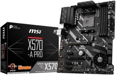 MSI X570-A PRO Motherboard ATX - Supports AMD Ryzen 2nd and 3rd Gen Processors, AM4, Dual Channel DDR4, 2 x PCIe 4.0 x16, 1 x M.2 Gen4 x4, USB 3.2 Gen2, Type-C, HDMI, Gigabit LAN in Saudi Arabia