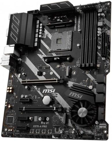MSI X570-A PRO Motherboard ATX - Supports AMD Ryzen 2nd and 3rd Gen Processors, AM4, Dual Channel DDR4, 2 x PCIe 4.0 x16, 1 x M.2 Gen4 x4, USB 3.2 Gen2, Type-C, HDMI, Gigabit LAN in Saudi Arabia