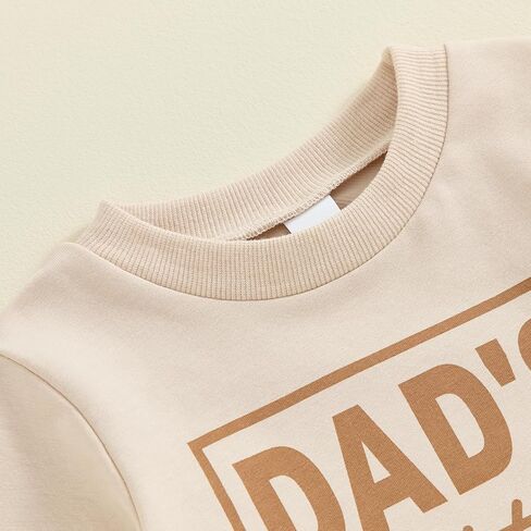 ZAXARRA Toddler Newborn baby boys Fall Outfits Long Sleeve Letter Print Sweatshirt Tops Pocket Pants Casual Clothing Sets in Kuwait