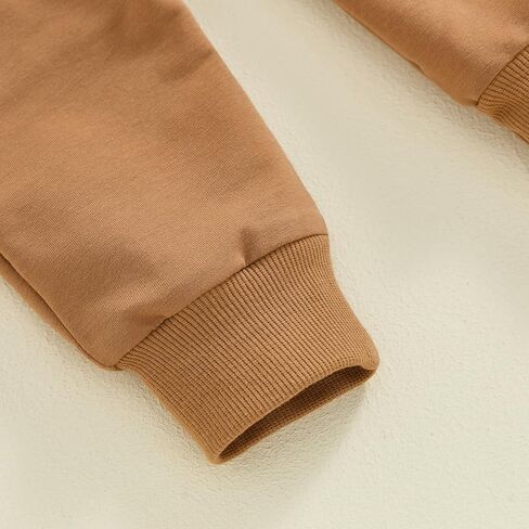 ZAXARRA Toddler Newborn baby boys Fall Outfits Long Sleeve Letter Print Sweatshirt Tops Pocket Pants Casual Clothing Sets in Kuwait