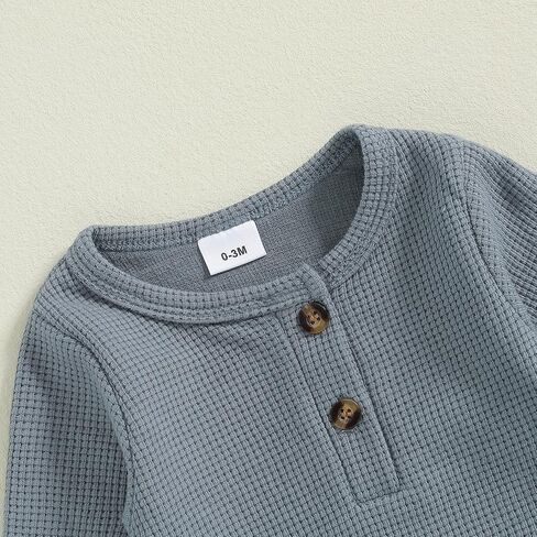 fhutpw Baby Boy Clothes 3 6 12 18 Months Long Sleeves Romper & Suspender Pants Infant Outfits Fall Suit Two Piece Winter Sets in Kuwait