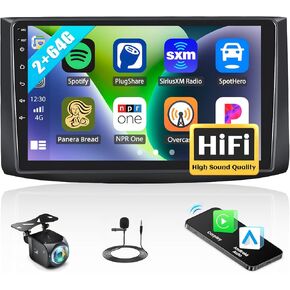 [2+64G] AMprime Android 13 Car Stereo for Chevy Chevrolet Aveo 2006-2012 with Wireless Carplay&Android Auto,9 Inch Touch Screen Car Radio with Bluetooth FM/RDS HiFi WiFi GPS Dual USB+Backup Camera