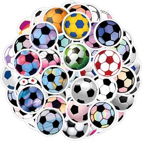 Giantree 60 Pcs Soccer Stickers, Waterproof Soccer Ball Stickers Soccer Accessories Water Bottles Laptop Car Luggage Mobile Phone Skateboard Decal Decor Perfect Soccer Gifts for Girls and Teenagers