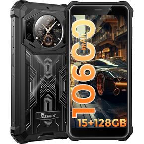 FOSSIBOT F101 Pro Rugged Smartphone Unlocked, Dual Screen 10600mAh Battery 15+128GB Storage MTK8788 Octa-cora Processor 24MP+8MP+5MP Camera 5.45" HD+ Screen Android 13 IP68/IP69K 4G Dual SIM NFC OTG