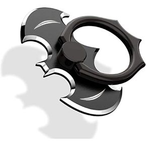 Cell Phone Ring Holder, NILSTOREY Bat 360° Rotation Ring Stand Holder, Metal Finger Grip Kickstand for iPhone, Samsung, Smartphones and iPads (Black)