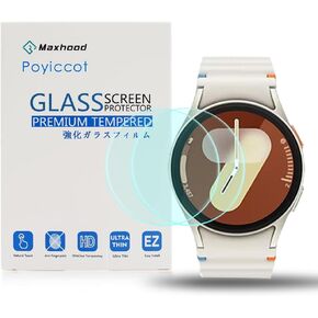 Poyiccot متوافق مع Galaxy Watch 7 47mm Ultra Screen Protector، واقي شاشة من الزجاج المقسى مقاوم للماء HD Clear Film لـ Galaxy Watch 7 Ultra Accessories، 2 Pack