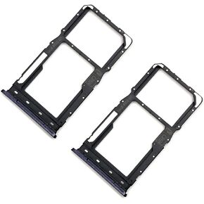 FainWan 2Pcs Sim Card Tray with Micro SD Slot Replacement Compatible with Motorola Moto G Pure XT2163 XT2163-4 Purple