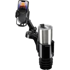 JOYTUTUS Cup Holder Phone Mount for Car, Car Cellphone Large Adapter Long Arm with 360 Degree Rotation, Compatible iPhone, Samsung & All Smartphones