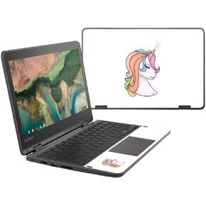 MightySkins Skin Compatible with Lenovo 300e Chromebook 11.6" (2018) - Unicorn Magic | Protective, Durable, and Unique Vinyl Decal wrap Cover | Easy to Apply, Remove | Made in The USA