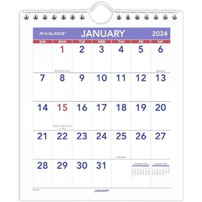 AT-A-GLANCE 2025 تقويم الحائط والمكتب، 8-1/2 بوصة × 11 بوصة، مكعبات صغيرة غير مسطرة، شهريًا (PM1702825)