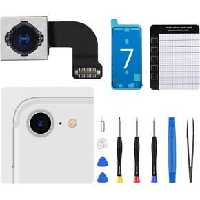 for iPhone 7 Main Rear Camera Replacement OEM Module 12MP Back Lens Parts iPhone7 4.7" with Wide Lens Optical Zoom OIS HDR Photos 4K Video Fix Repair Assemble Tools Kit for A1660 A1778 A1779