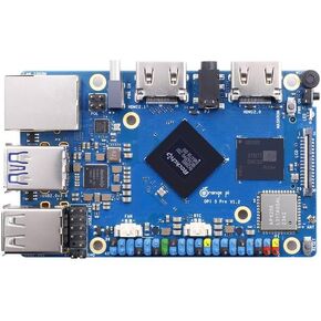 Orange Pi 5 Pro 16GB LPDDR5 Rockchip RK3588S 8-Core 64-Bit Single Board Computer with eMMC Socket, Development Board Run Orange Pi/Ubuntu/Debian/Android 12 OS (5 Pro 16GB+5V5A Type C Power Supply)