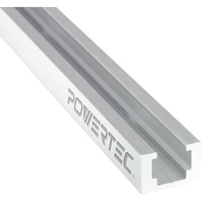 POWERTEC 71351V ألومنيوم T-Track 48 بوصة عالي التحمل؛ تركيب مسار فتحة T متخصص لـ 1/4"-20 Hex Bolt، 1 PK