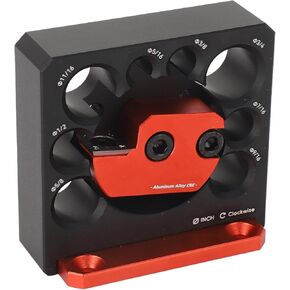 Dowel Maker Jig Kit, Adjustable 8 Holes Carbide Inserts Dowel Maker Jig Tool with Wrench and Screws, Electric Drill Milling Pin Round Round Bar Dowel Jig