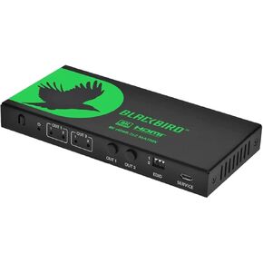 Monoprice 2x2 HDMI Matrix with Audio Extraction, 8K@60Hz, 4K@120Hz, 40Gbps, HDMI 2.1, HDCP 2.3, HDR10+ and Dolby Vision, for HDTV, Xbox, PS5/4/3, Blu-Ray Player, Fire TV, Roku - Blackbird Series
