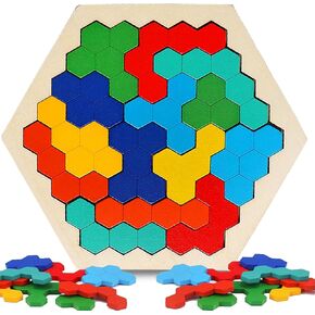 Wooden Brain Teaser Puzzles for Adults and Kids Boys Girls,Logic Brain Puzzles Games for Classroom & Party Times,Wooden Block Puzzle STEM Montessori Educatioanl Toys Gift for All Ages(2 Pack)
