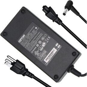 19.5V 9.23A 180W Laptop Charger for MSI GS65 GS63VR GT70 GF65 GS75 GS63 GE72 GL62M GS60 GE72VR GE62VR GS73VR GS43VR GE70 WS65 P65 AC Adapter 5.5x2.5mm