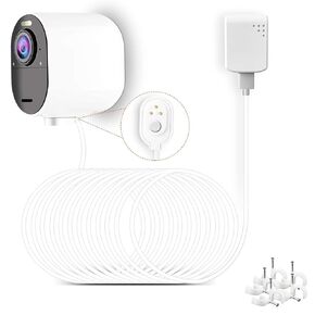 Taken 30ft/9m Magnetic Charging Cable and Power Adapter for Arlo Ultra, Ultra 2, Arlo Pro 3, Pro 4,Provides Continuous Uninterrupted Outdoor Power- (White)
