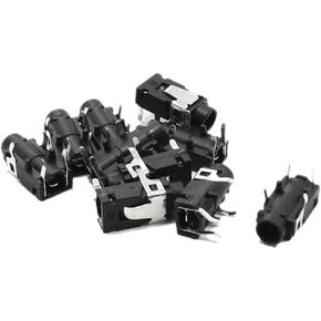 uxcell 10 Pcs PCB Panel Mount 4 Pin 1/8" 3.5mm Female Socket Stereo Headphone Jack