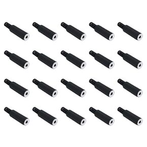 20 Packs Stereo Female Jack TRS 1/8" 3.5mm Solder Type Audio Cable Connector with Shrinkle Tube for Repair Earphone Headset Headphone