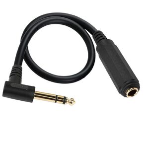 Seadream Right Angle 6.35mm TRS Stereo Male to Female Audio Cable,6.35mm 1/4" inch Stereo Plug Male to 6.35mm 1/4" inch Female Stereo Headphone Guitar Extension Cable Cord for Amplifiers,Headphone