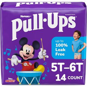 Pull-Ups Boys' Potty Training Pants, Size 5T-6T Training Underwear (46+ lbs), 14 Count