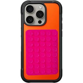 Silicone Suction Cup Phone Case Mount, Double Sided, Phone Accessories Hands-Free Strong Grip Holder for Selfies, Videos, Silicon Phone Stand (Black)